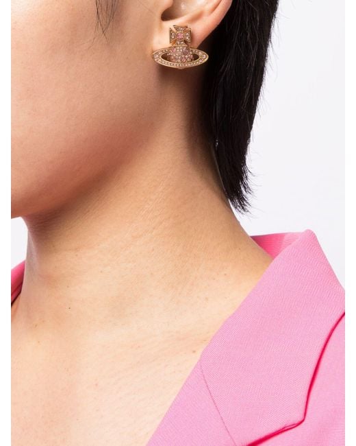 Vivienne Westwood Orb Crystal-embellished Stud Earrings in Metallic | Lyst  Australia