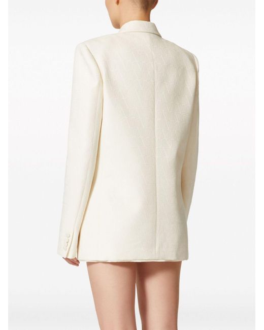 Valentino Garavani Natural White Toile Iconographe Tailored Blazer - Women's - Viscose/silk/virgin Wool