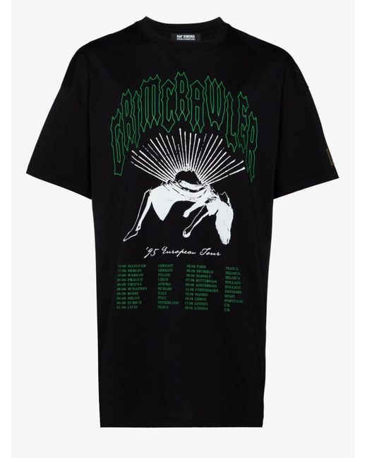 Raf Simons Black Oversized Grimcrawler T-shirt - Men's - Cotton for men