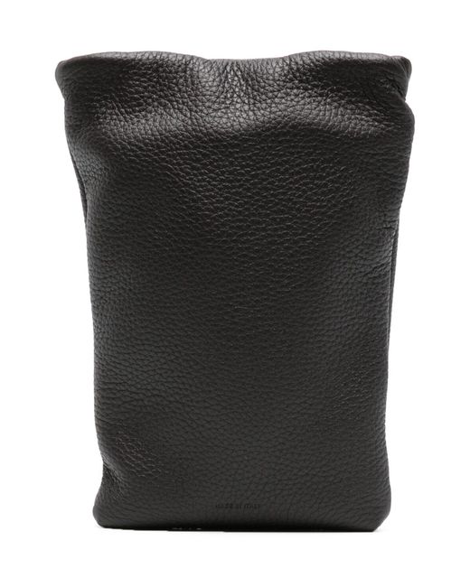 The Row Black Bourse Leather Phone Case - Women's - Lamb Skin/calf Leather