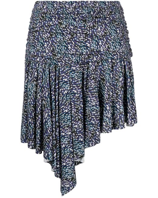 Isabel Marant Blue Juliany Spot-print Mini Skirt