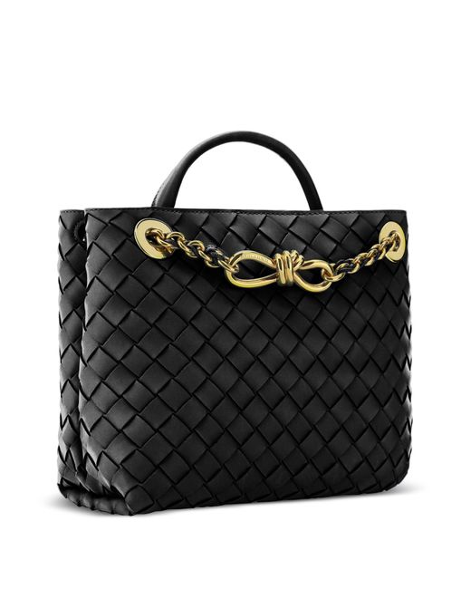 Bottega Veneta Black Andiamo Leather Two-way Handbag