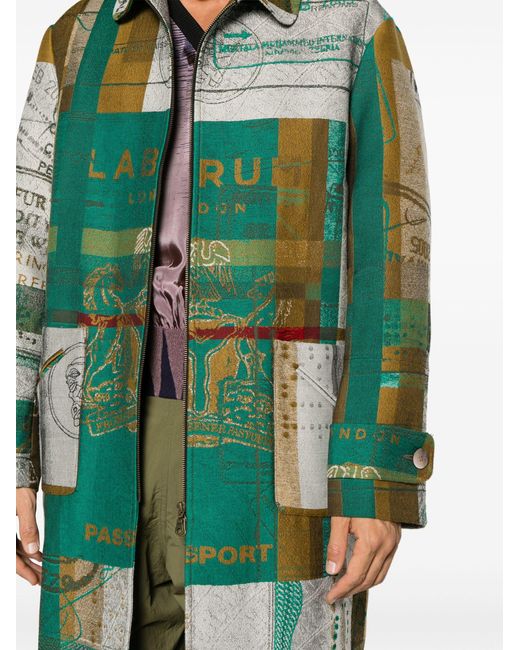 LABRUM LONDON Green Maya Angelou Passport Coat - Men's - Acrylic/wool/polyimide for men