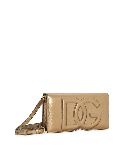 Dolce & Gabbana Natural -tone Logo-embossed Leather Wallet