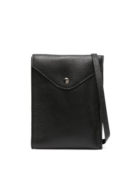 Lemaire Black Enveloppe Leather Cross Body Bag - Women's - Goat Skin/lamb Skin