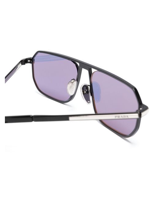 Prada Blue Opr A53s Rectangle-frame Sunglasses for men