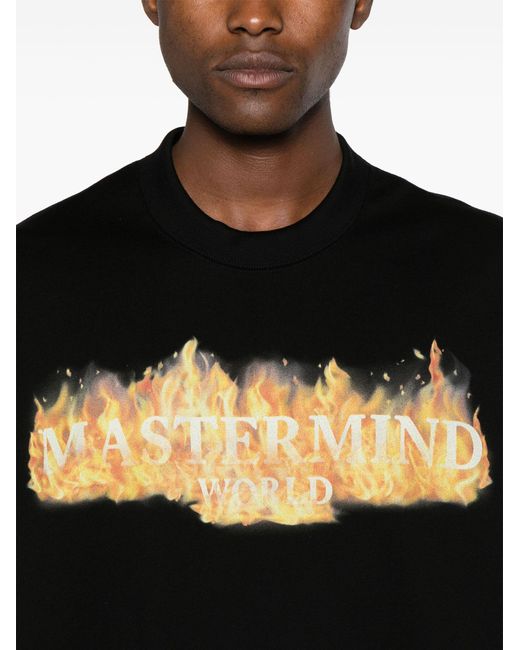 Mastermind Japan Black Fire Logo-print Sweatshirt for men