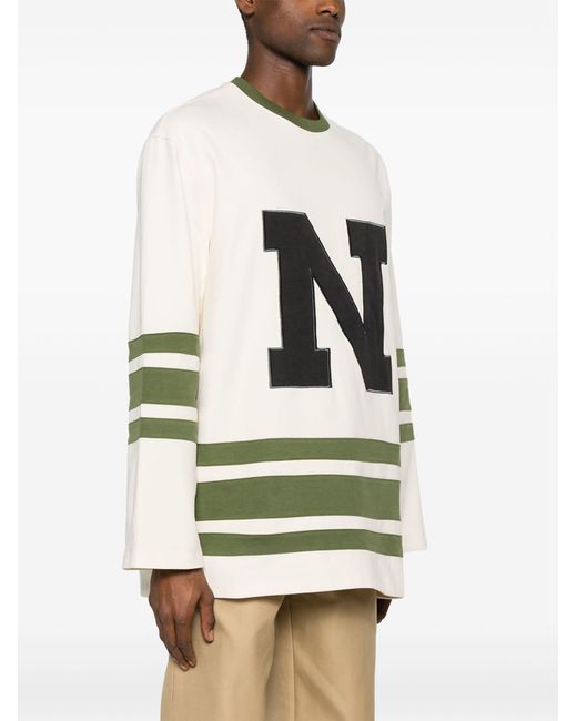 NAHMIAS Natural Neutral Logo-applique Cotton Sweatshirt for men