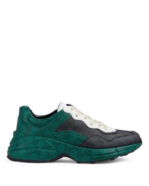 Gucci Green GG Rhyton Trainer for men