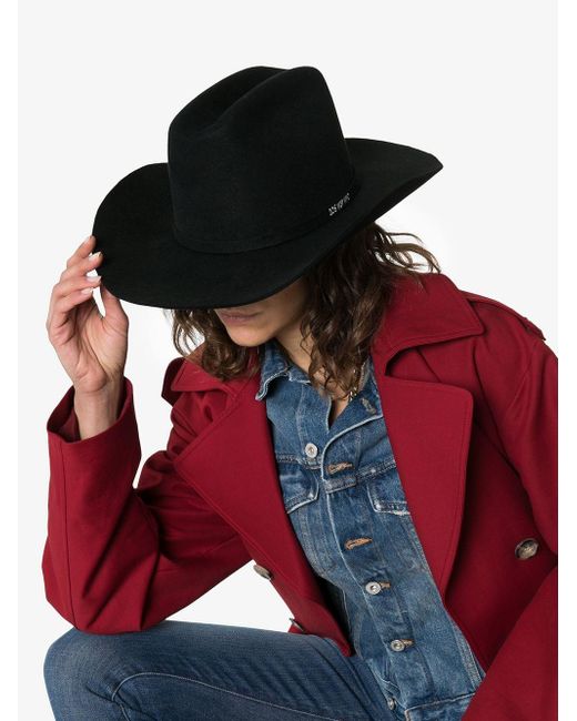 CALVIN KLEIN 205W39NYC Felt Cowboy Hat in Black | Lyst