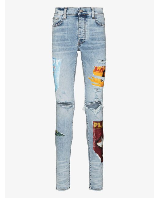Amiri Denim X Playboy Distressed Skinny 
