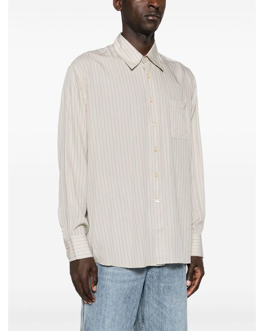 men's neutral button up
