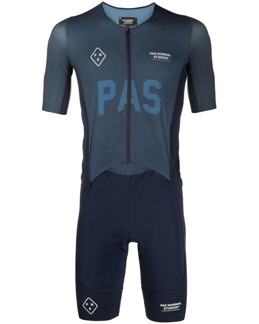 Pas Normal Studios Blue Pas Cycling Speedsuit - Men's - Polyamide/elastane/polyester for men