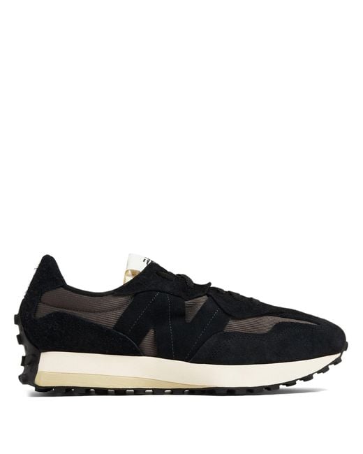 New Balance Black 327 Low-top Panelled Sneakers for men