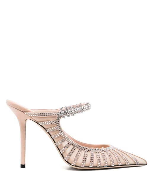 Jimmy Choo Pink 100Mm Bing Mules