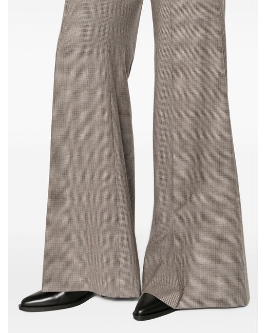 Racil Gray Steve Houndstooth-pattern Wool Trousers