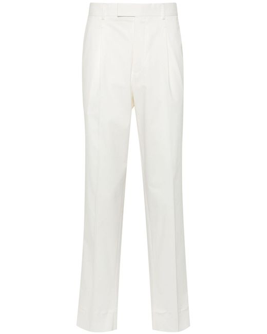 Zegna White Straight-leg Tailored Trousers for men