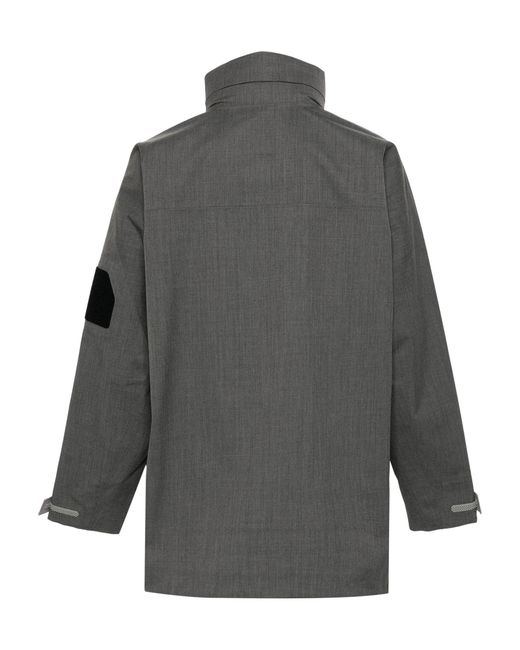 Descente Allterrain Gray Concealed-hood Lightweight Jacket for men