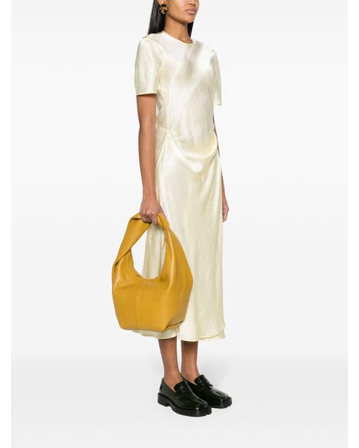Maeden Yellow Yela Leather Shoulder Bag