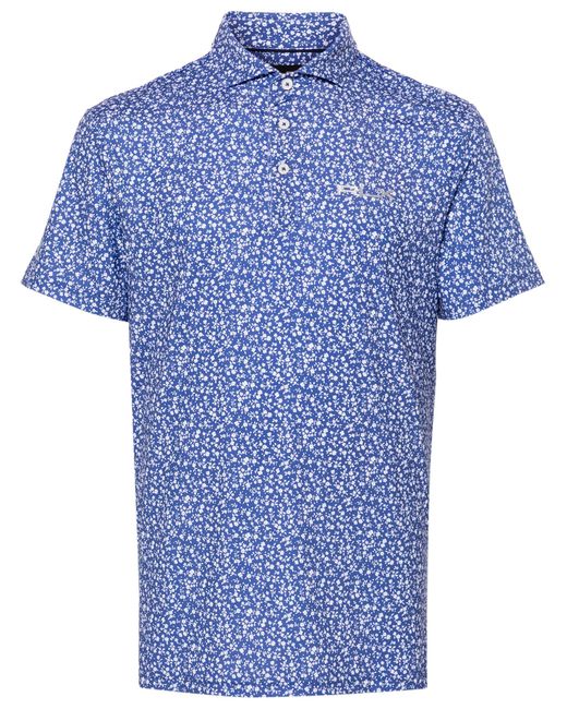 RLX Ralph Lauren Blue Floral-print Golf Shirt for men