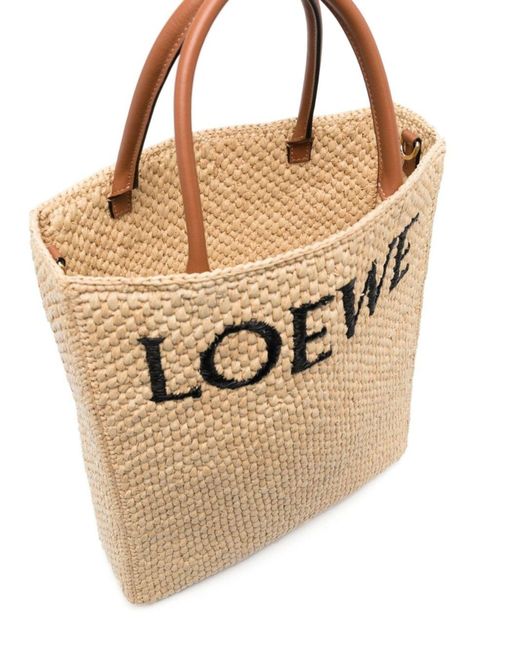 Loewe Natural Standard A4 Rafia Tote Bag