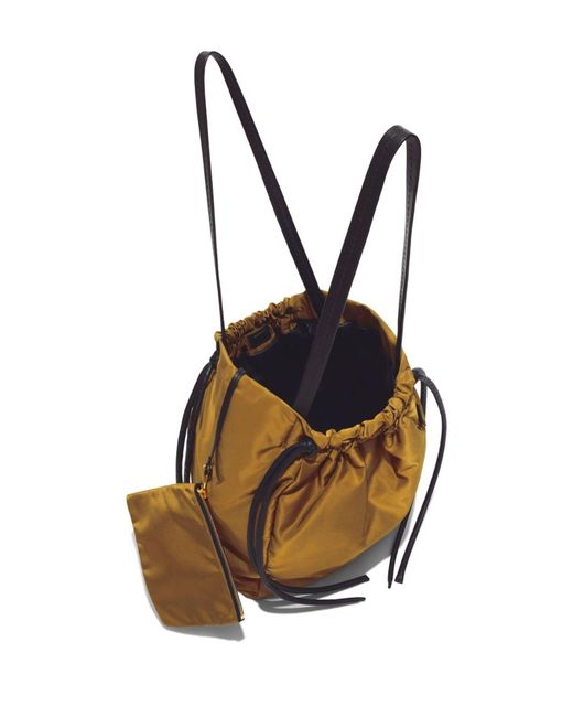 Proenza Schouler Drawstring Leather Tote Bag Black