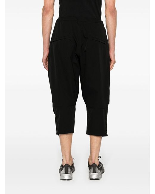 Acronym Black Belted Cropped Trousers for men