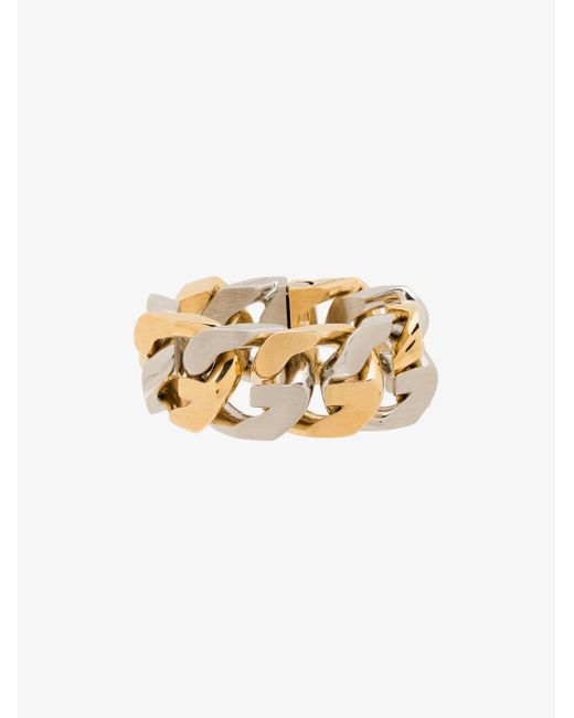 Givenchy White And-Tone G Chain Bracelet