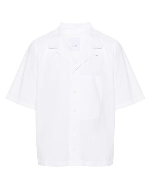 Roa White Poplin Short-sleeve Shirt for men