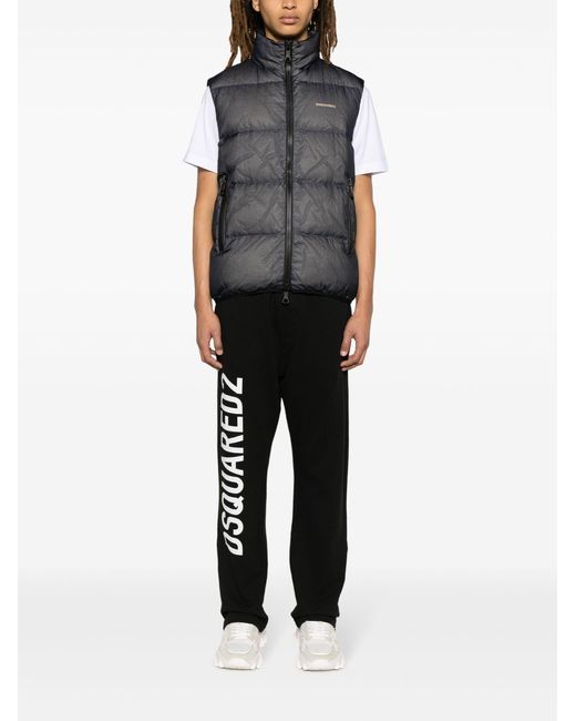 DSquared² Gray Down Filled Padded Gilet - Men's - Polyamide/feather Down/cotton for men