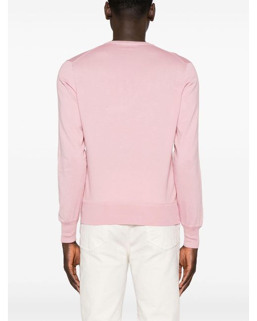 Tom Ford Pink Crew Neck Cotton Sweater - Men's - Cotton for men