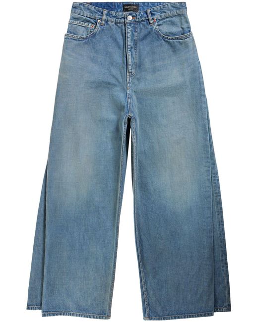 Balenciaga Blue Mid-rise baggy Jeans