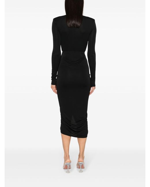 ANDAMANE Black Kim Cut-out Midi Dress