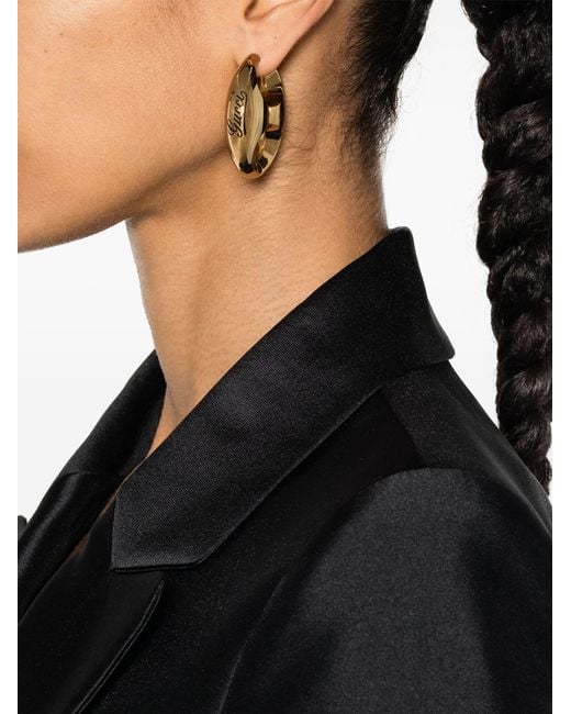 Gucci Metallic -tone Marina Sculptured Drop Earrings