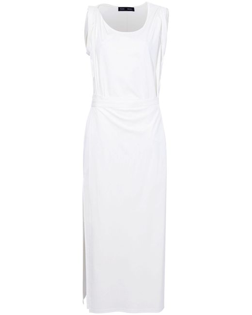 Proenza Schouler White Scoop Neck Organic Cotton Dress