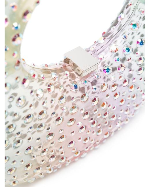 L'ALINGI White Meleni Crystal-embellished Tote Bag - Women's - Resin