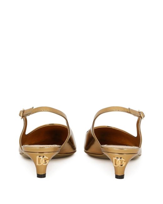 Dolce & Gabbana Natural Lollo 30mm Leather Pumps