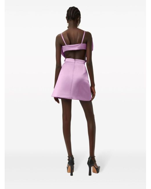 Nina Ricci Pink A-line Satin Mini Skirt - Women's - Polyester