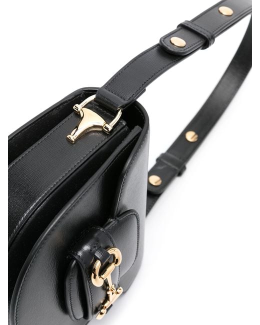 Gucci Black Horsebit 1955 Mini Leather Cross-body Bag
