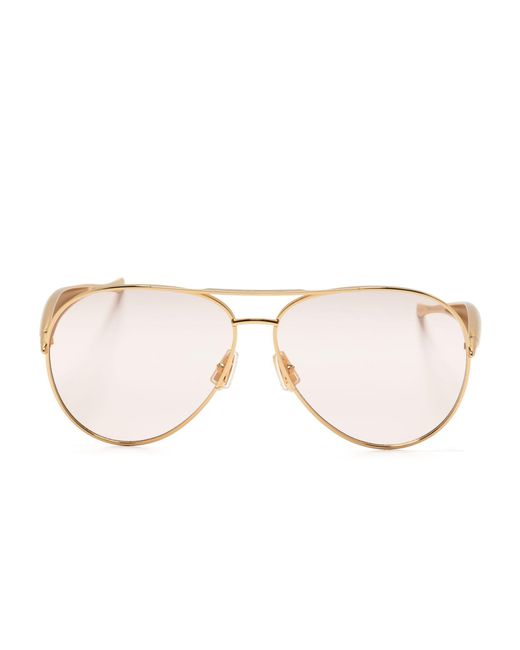 Bottega Veneta Natural Sardine Pilot-frame Sunglasses