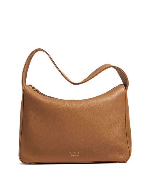 Khaite Brown The Small Elena Leather Shoulder Bag