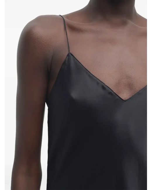 The Row Black Kolara Midi Dress