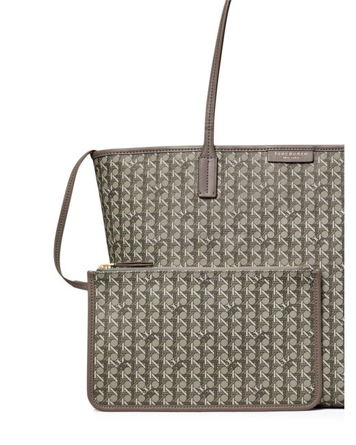 Tory Burch Gray Small Ever-Ready Zip Tote
