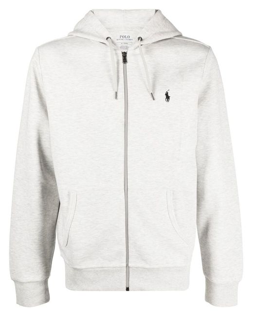 Polo Ralph Lauren White Long-sleeved Double-knit Relaxed-fit Jersey Hoody X for men