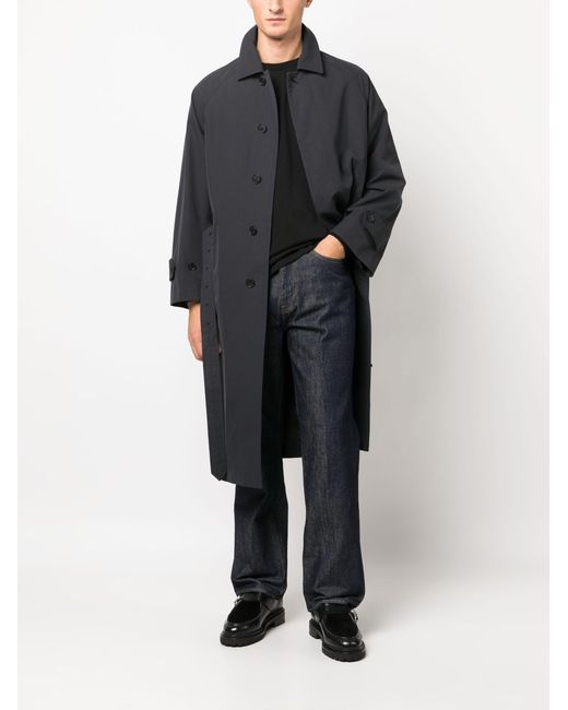 AURALEE Belted Cotton Trench Coat - Men's - Cotton in Black for