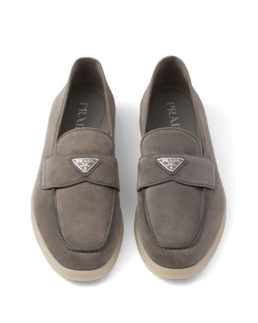 Prada Gray Loafers for men