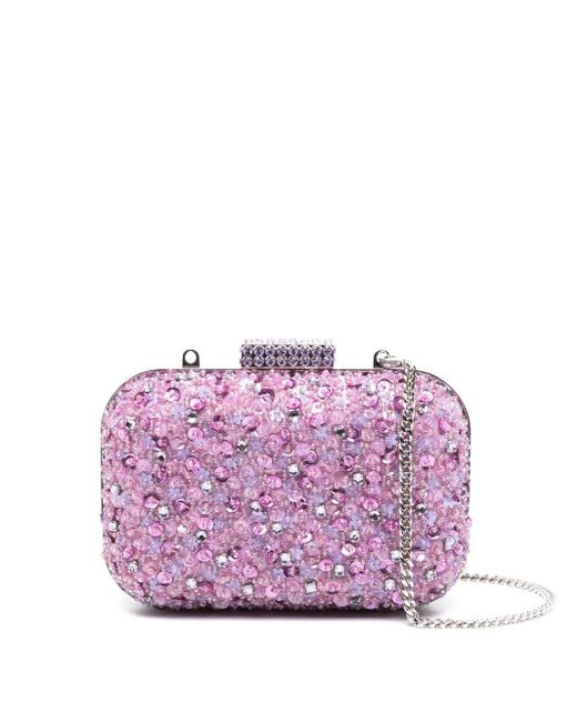 Jimmy Choo Purple Micro Cloud Clutch Bag