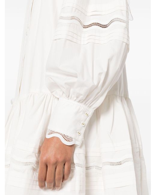 Aje. White Reva Cotton Shirt Dress