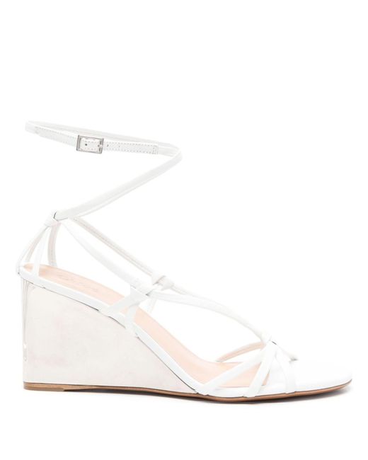 Chloé White 85mm Wedge Sandals