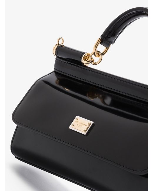 Dolce & Gabbana White Sicily Small Patent Leather Cross Body Bag